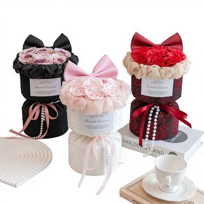 kaufen Cartoon Schleife Seifenstrauß Exquisite Simulation Rose Ewige Blume Moderne Kunst Geburtstagsgeschenk Mädchen Tanabata Valentinstag China Online-Herstellung