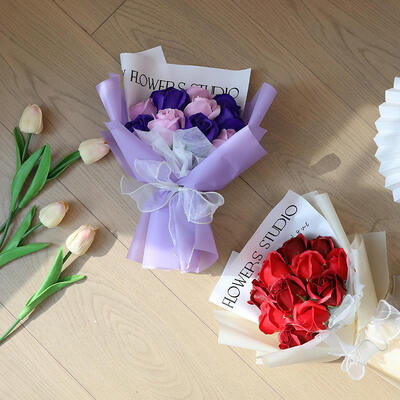 kaufen Rosenstücke Nelken Sonnenblumen Seife Blumenstrauß Muttertag Valentinstag simulierter Strauß Online-Herstellung