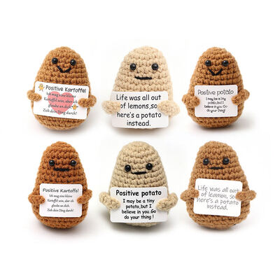 kaufen Kawaii Gefüllte Gestrickte Emotionale Positive Kartoffel Gehäkelte Plüschtierpuppe Online-Herstellung