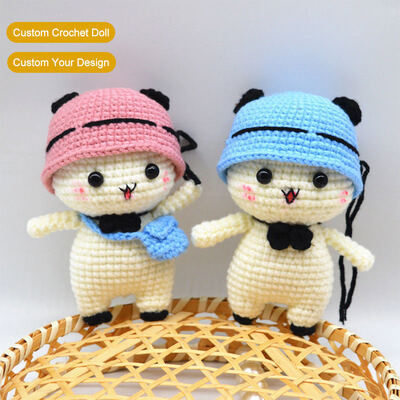 kaufen Benutzerdefinierte Baby häkeln Tier Baumwolle häkeln Plüschtier handgemachte kleine Amigurumi Tiere häkeln Puppen Online-Herstellung
