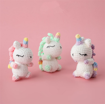 kaufen Neue Amigurumi Handgefertigte Plüsch-Spielzeuge Häkelpuppe Geschenkdekoration Gefülltes Tier Einhorn für Jungen Mädchen Online-Herstellung
