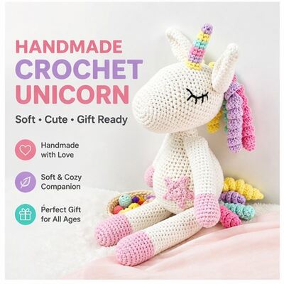 kaufen Biologische Häkelwaren Heiß verkaufte weiche große Spielzeuge Handgefertigt Ce Zertifizierung Amigurumi gefüllte Plüssig-Einhornpuppe für Babys Online-Herstellung