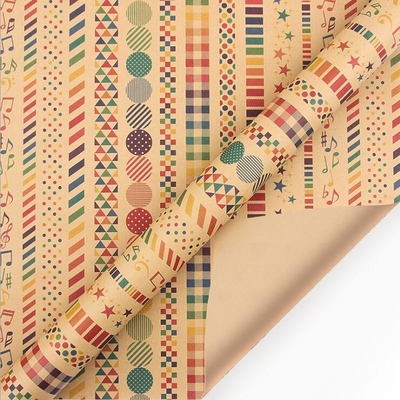 kaufen Recyclebare Kraftpapier-Weihnachtspapier-Rolle 80gsm 90 Quadratfuß Packpapier- online manufacture