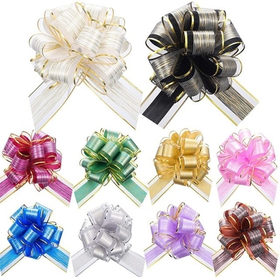 Ein guter Preis. Polyester-Geschenk-Verpackungs-Band-Bogen-multi farbige Breite 2.0cm 5.0cm Online