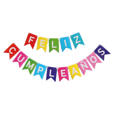 Ein guter Preis. Druck-Feliz Cumpleanos Party Decoration Items Garland Fishtail Swallow Tailed Flag Online