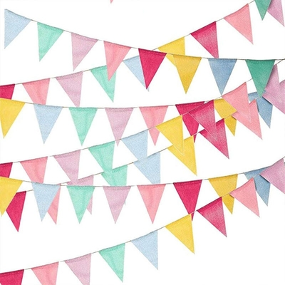 Ein guter Preis. Bunte Leinwand-mit dem Kopfe stoßende Flaggen-Wimpel-Leinenfahne für glückliche Geburtstagsfeier Online