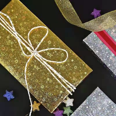 kaufen Goldsilbernes Funkeln-Sparkly Geschenk-Verpackungs-Papier-Rollenkunststoffplatte 72cmx52cm Online-Herstellung