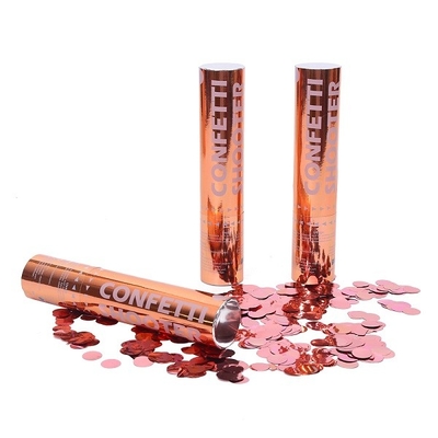 Ein guter Preis. Rose Gold Shining Metallic Foil-Kreis-Partei-Popkornmaschine-Konfetti-tireur-Kanone Online