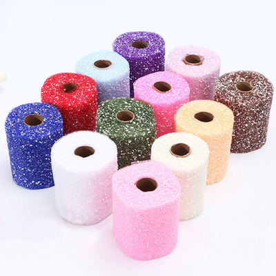 Ein guter Preis. Weißer Schnee Dots Organza Tulle Rolls Wrapping Mesh Fabric 15cm x 5 Yards Online