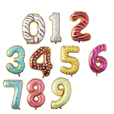 Ein guter Preis. Die Geburtstagsfeier der Donut-Partei-Folien-Ballon-Kinder 32 Zoll-Folien-Zahl-Ballone Online
