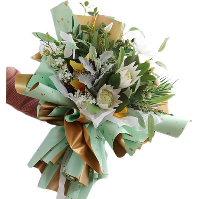 Guter Preis 70gsm luxuriöser Florist Wrapping Paper With mindestens 58*58 oder kundengebundene Größe Online