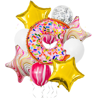 Ein guter Preis. Karikatur-Donut Pentagram-Aluminiumfolie-Ballone für Geburtstagsfeier-Dekoration Online