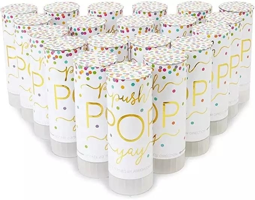 Ein guter Preis. Großhandelsgriffs-Konfetti-Minikanone mit PrintMetallic-Macht-Luft-Papier Hochzeitsfest der hohen Qualität Online