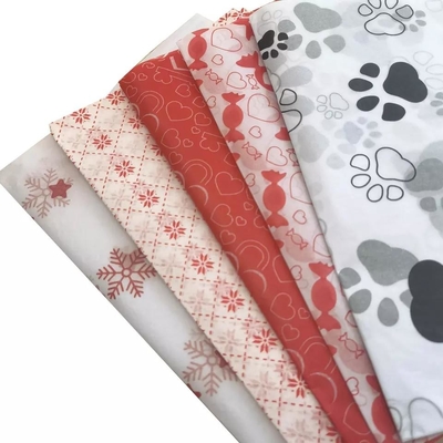 Ein guter Preis. Hochwertiges doppelseitiges Geschenk-Luxus-Rot-Orange bedrucktes Logo-Seidenpapier zum Verpacken Online