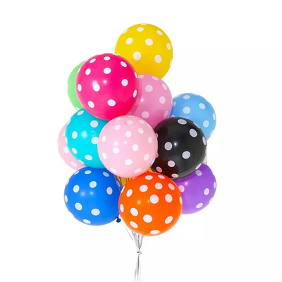 Ein guter Preis. Kundenspezifische volle Drucklatex-Mehrfarbenpolka Dot Latex Balloons 12inch Online