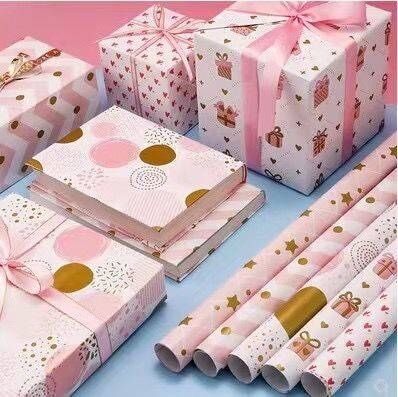 Ein guter Preis. weiße Packpapier-Rolle Digital des Geschenk-80gsm gedruckt 50cm*70cm Online