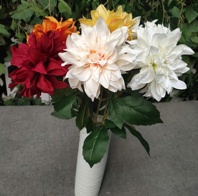Ein guter Preis. Künstliche Dahlie im europäischen Stil mit 3 Köpfen für Zuhause, Party, Hochzeit, Seidenblume Online