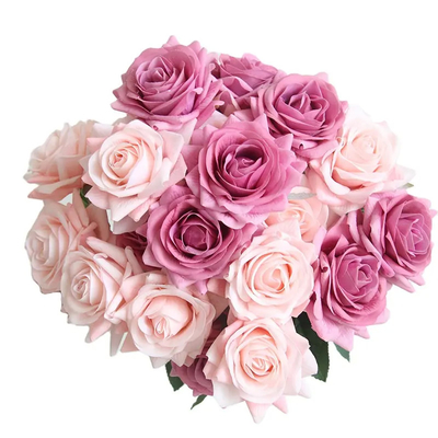 Ein guter Preis. Ein-Stiel-Künstliche Rosenblumen Valentinstagsblüten Seidenbraut Hochzeitsrosenstrauß Online