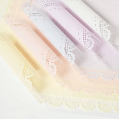 Guter Preis Spitzenrand Blumenverpackungspapier Kunststoff durchsichtiges Papier Online