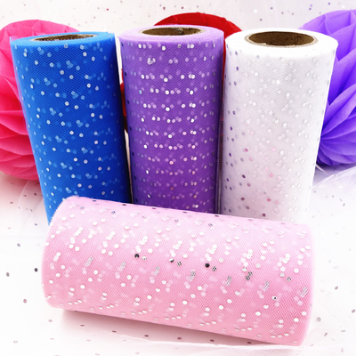 Ein guter Preis. Glittermuster Organza Roll Stoff 100Y Länge Ideal für Handwerksprojekte Online