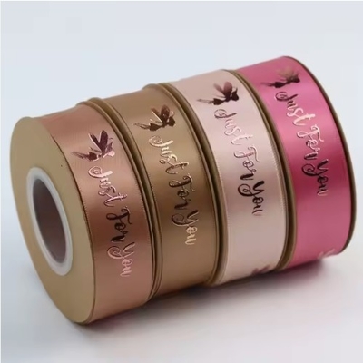 Ein guter Preis. Custom Satin 3D Name Firmenlogo gedruckt Blumenband für Valentinstag Dekor Online