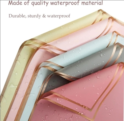 Ein guter Preis. Wasserdichtes 58*58cm Goldene Kante Blumenbündel Papier für Blumenverpackungen Online