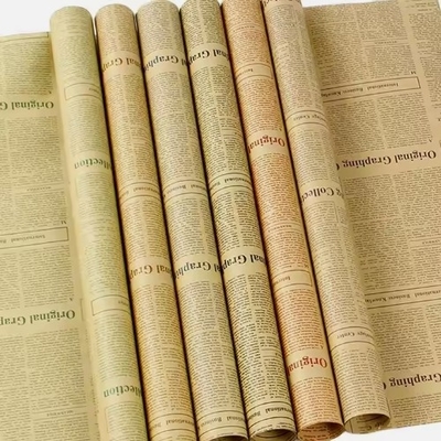 Guter Preis Neues Design Druckzeitungszeitung Kraftverpackungspapier Handwerk Blumenverpackungspapier für Blumen Online