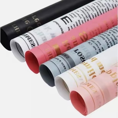 Ein guter Preis. Englische Buchstaben Druckmarke Logo Custom Tissue Papier Personalisieren Muster Text Blumenpackung Papier Geschenkverpackung Papier Online