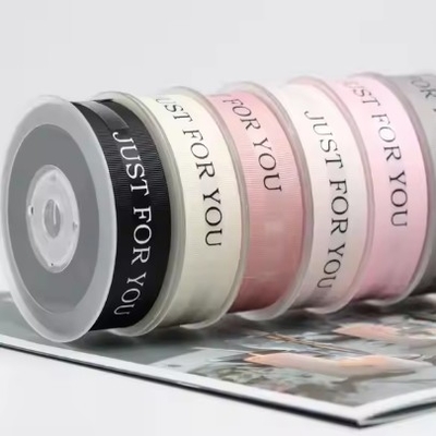 Ein guter Preis. Kunsthandwerk DIY High Light 6mm Polyester Geschenkverpackung Band mit JUST FOR YOU Logo Online