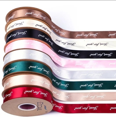 Ein guter Preis. 3mm-100mm Satinband Geschenkverpackung Farbiger Regenbogen Grosskörner Blumenverpackung Online