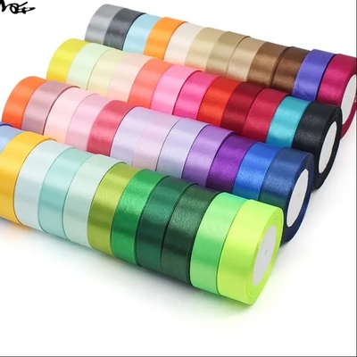 Ein guter Preis. Massivfarbiges einseitiges Satinband für Geschenkverpackung 25 mm Anpassung Paketgröße 9X9X2.5 cm Online