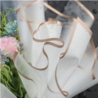 Ein guter Preis. Gold-Kante Gelee-Film wasserdicht Matte-Papier Blumenverpackungspapier Blumenstrauß Kunst Muttertag Blumenverpackungspapier Online