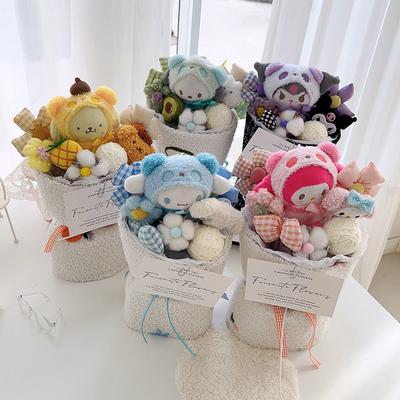 Ein guter Preis. Lassen Sie sie lächeln mit einem Plüsch Sanrio Puppenstrauß 20x35cm Perfektes Muttertagsgeschenk Online