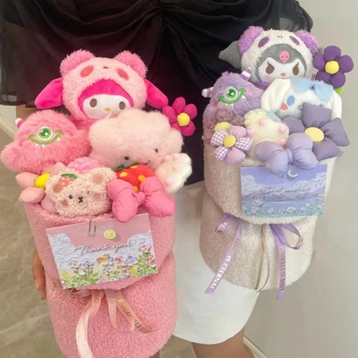 Ein guter Preis. 20x35cm Mehrfarbiger Kuromi Puppenstrauß Perfektes Geschenk für deine Freundin zum Kindertag Online