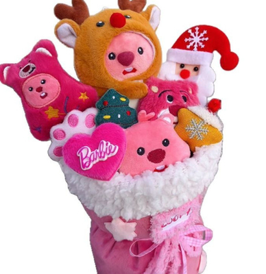Ein guter Preis. Liebenswerte rosa Biber Puppen Plüsch Blumenstrauß für Kundenanforderungen Online