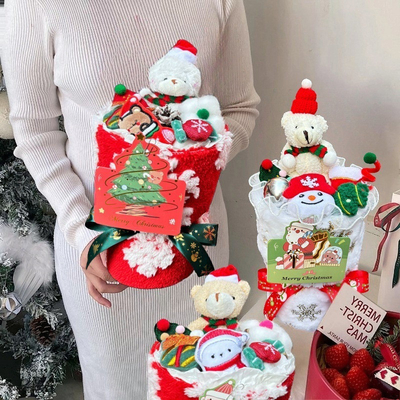 Ein guter Preis. Weihnachtsplüsch Puppen Bouquet Kreativer Schneemann Geschenk Set für Freundin an Heiligabend & Dekor Online
