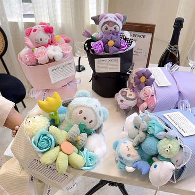 Ein guter Preis. Valentinstag Geschenke Kreative Plush Puppe Blumensträuße Fertig Puppen Muse Blumensträuße Muttertag Internationaler Frauentag Online