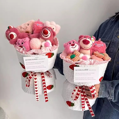 Ein guter Preis. Zeichentrickfilm Erdbeerpuppe Blumenstrauß Erdbeerpuppe Blumenstrauß für Freundin als Puppe Blumenstrauß zum Qixi Festival Valentinstag zum Abschlussbeichte Online