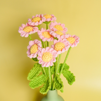 Ein guter Preis. Strick-Pile Handgeflecht Daisy-Blütenstrauß Vielfache Farbauswahl Online