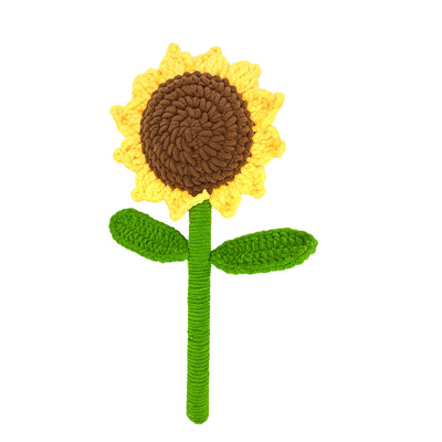 Ein guter Preis. Riesige Sonnenblume und Rose Champion Bouquet Gelb und Braun Baumwolle Kreatives handgefertigtes Strickgeschenk zum Valentinstag Online