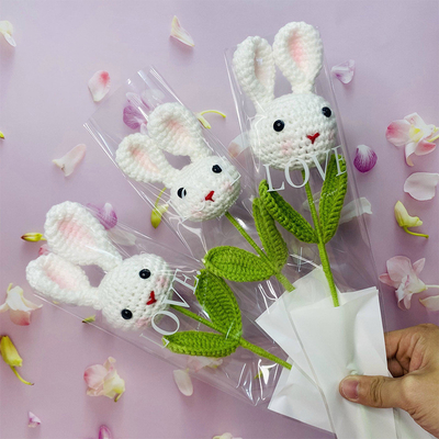 Ein guter Preis. Sonnenblumenkaninchenkopf Puppenstrauß mit Baumwollmaterial und handgewebtem Design Online