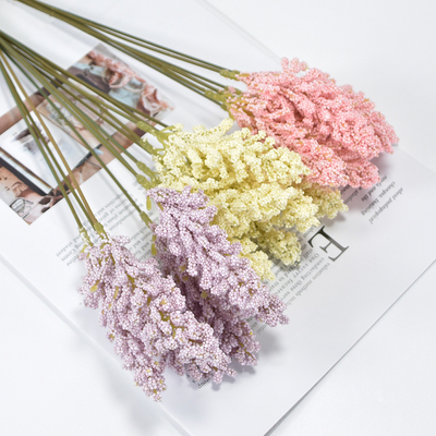 Ein guter Preis. Minimalistische Fälschung Weizen Bouquet Realistische Fälschung Blumen 5x30cm Kunststoff Online
