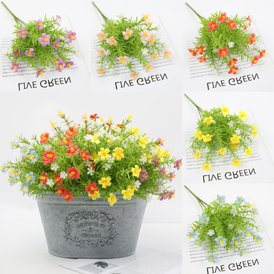 Ein guter Preis. 20x35cm künstlicher Blumenstrauß Schönes Zuhause Hotel Hochzeit und Tischdekor mit mehrfarbigen Faux Pflanzen und Blumen Online