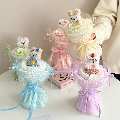 Ein guter Preis. Plüsch Sydney Papier Puppe Twist Stick Welpe Alter Mann Schneemann Blumenstrauß Ideal Valentinstag Kreatives Geschenk für Freundin Online