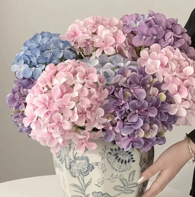 Ein guter Preis. Heimdekoration Künstliche Blume Hortensien Restaurantdekoration Blumenarrangement Hochzeitsarrangement Große Hortensien Online