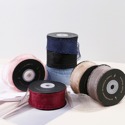 Ein guter Preis. Koreanische Version durchsichtiges Band, Schneegase, Schneetextil, Seidenband, farbiges Band, Stoffstreifen, Blumenstraußverpackung, DIY-Geschenkmaterial Online