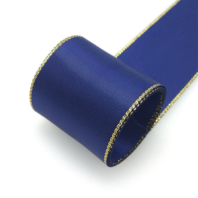 Ein guter Preis. 35 Farbe Gold Zwiebel Rand Band 28801 Yao Ming Polyester Satin Gold Rand Band Blumen Verpackung Band Online
