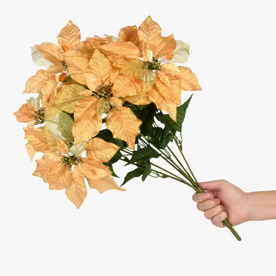 Ein guter Preis. Realistische Simulation Kunststoffseide Stoff Blumenstrauß Zuhause Tisch Weihnachtsszene Dekoration Schreibtisch Ornament für Tisch Online