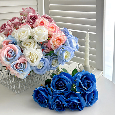 Ein guter Preis. Rosen künstliche Blumen Wohnzimmer Dekoration, Valentinstag künstliche Blumen Hochzeitssaal Dekoration Online