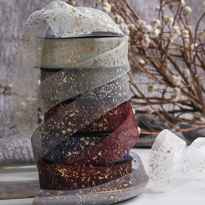 Ein guter Preis. Warmstempel geknacktes Chiffonband DIY Bogen Haare Zubehör Chiffon Verpackung Ballon Schnürsenkel Band Blumengeschenk Box Band Online